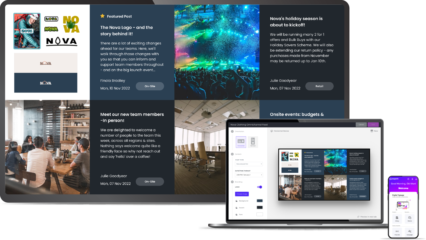 Poppulo Digital Signage screenshot