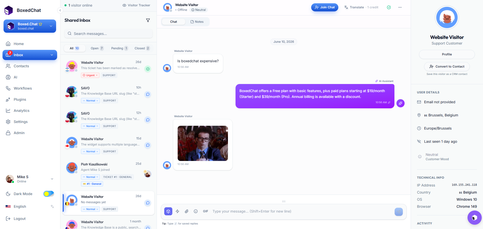 BoxedChat screenshot