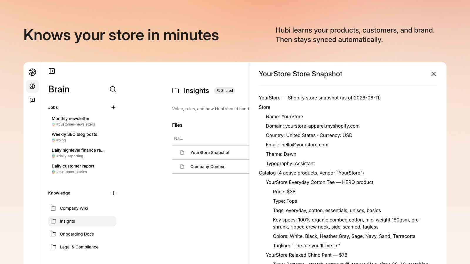 Hubi AI screenshot
