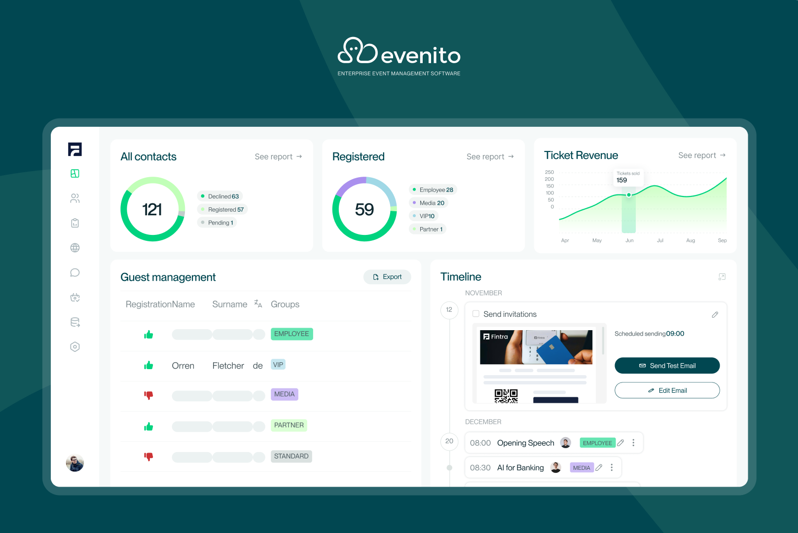 evenito Event Management Software screenshot