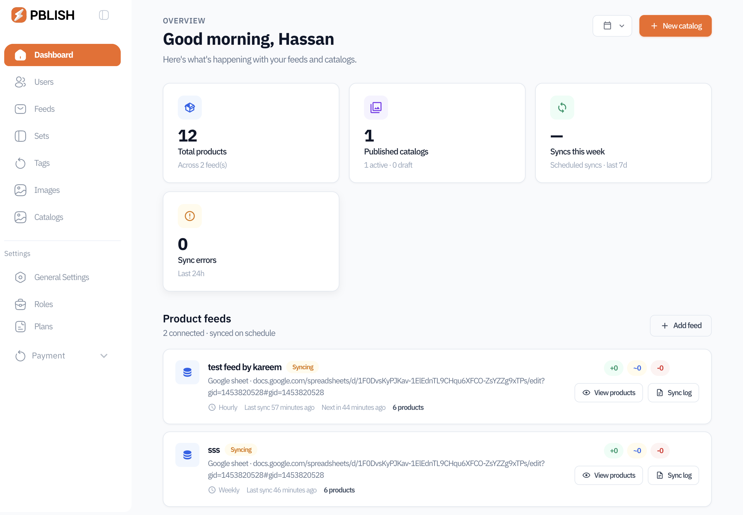 Pblish screenshot