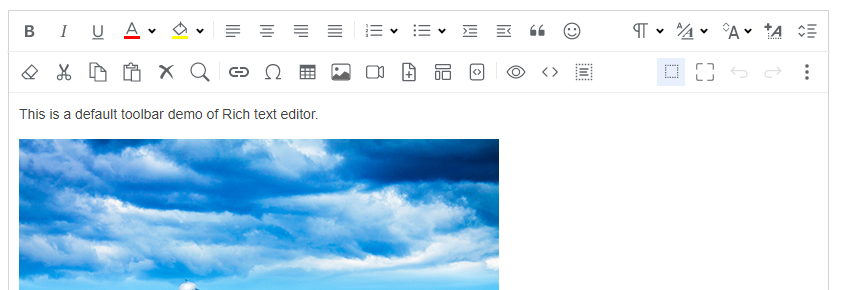 Javascript Rich Text Editor screenshot
