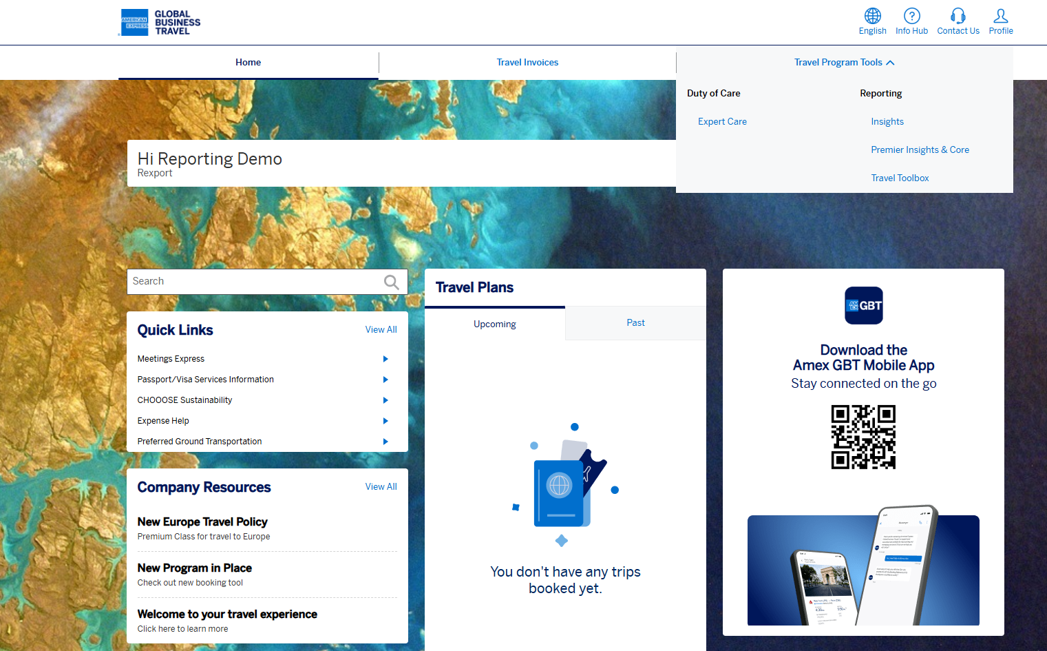 Amex GBT Select screenshot