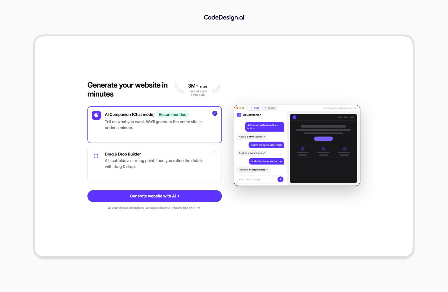 CodeDesign AI screenshot