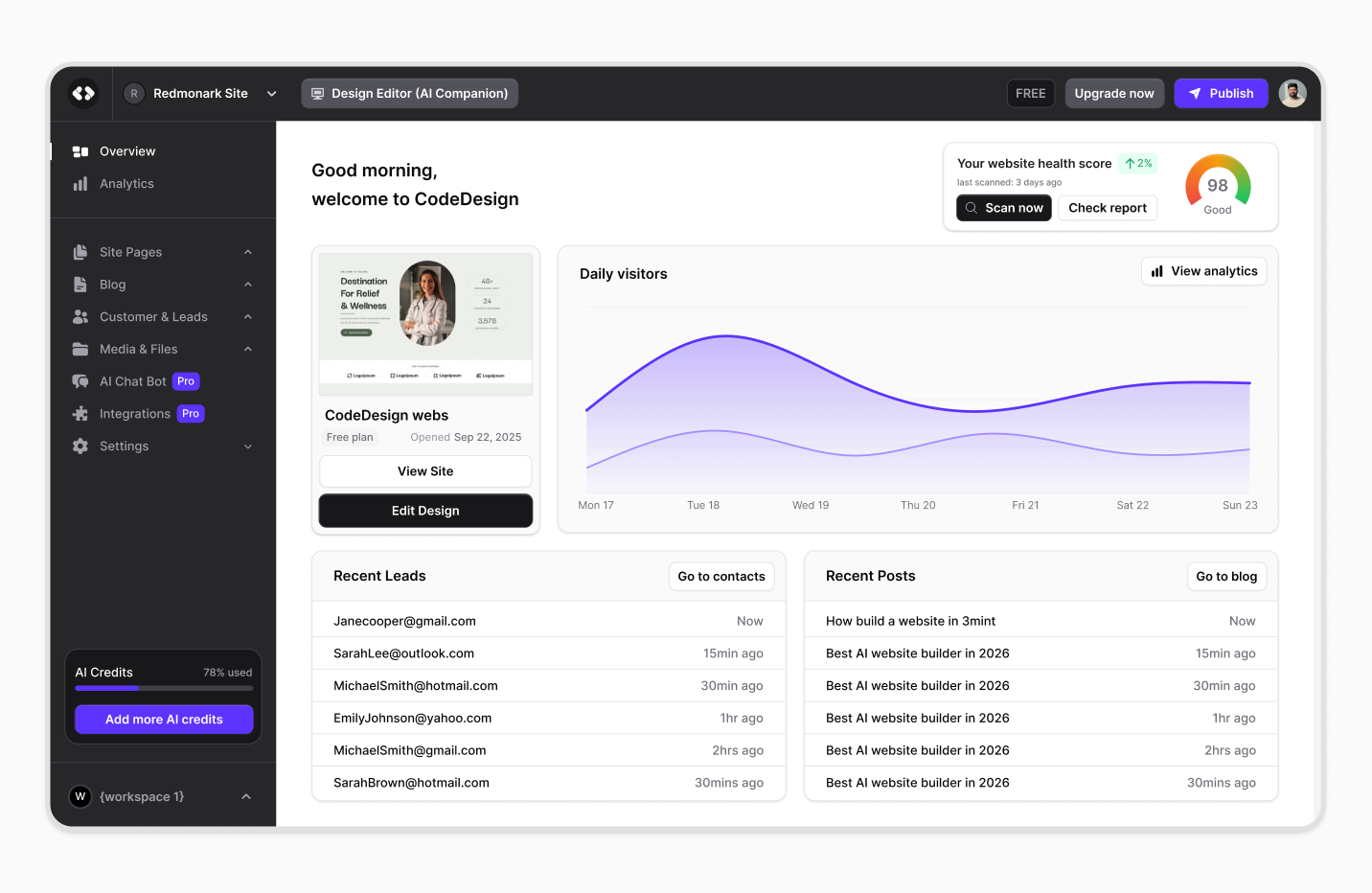 CodeDesign AI Reviews 2026: Details, Pricing, & Features | G2
