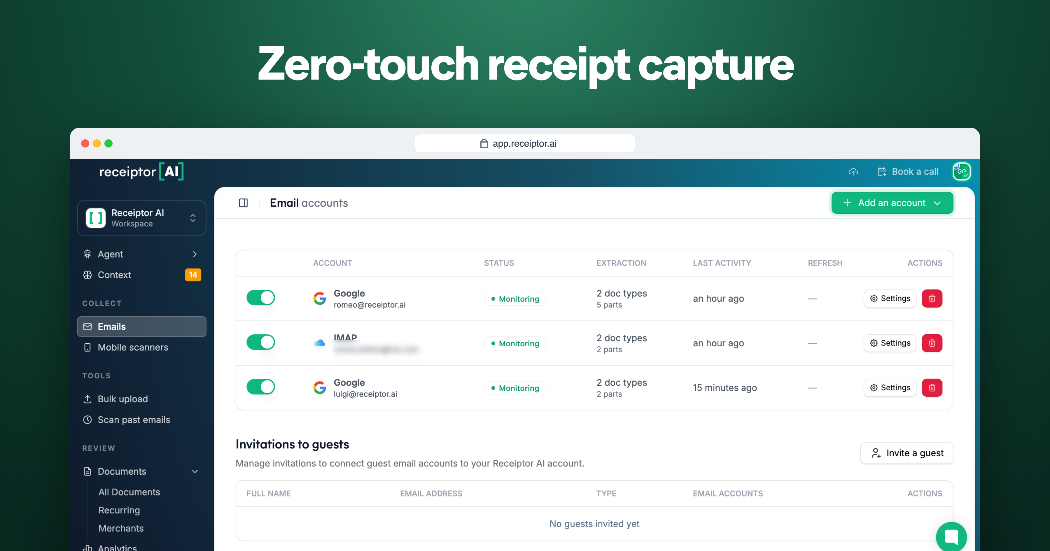Receiptor AI screenshot