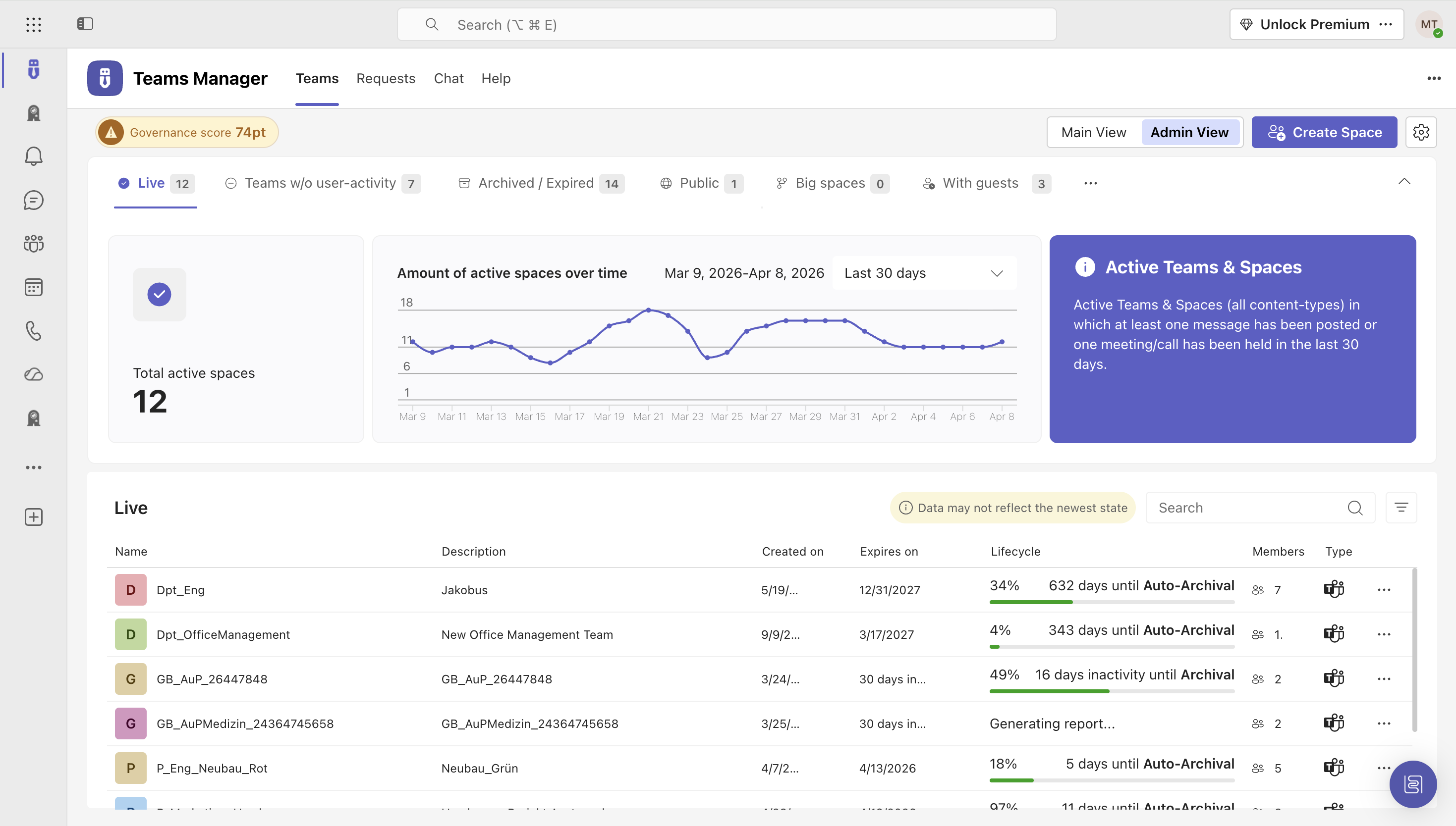 Teams Manager for Microsoft Teams screenshot