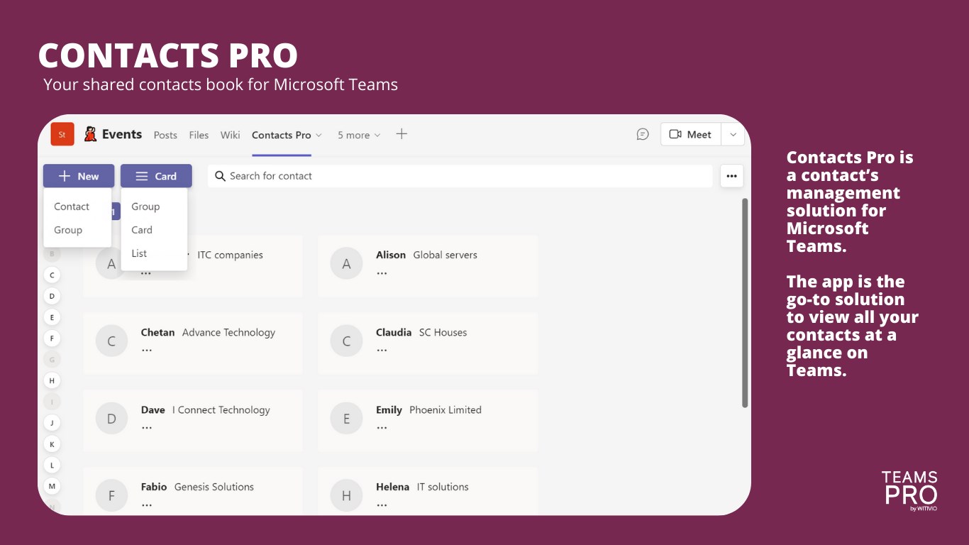 Contacts Pro screenshot