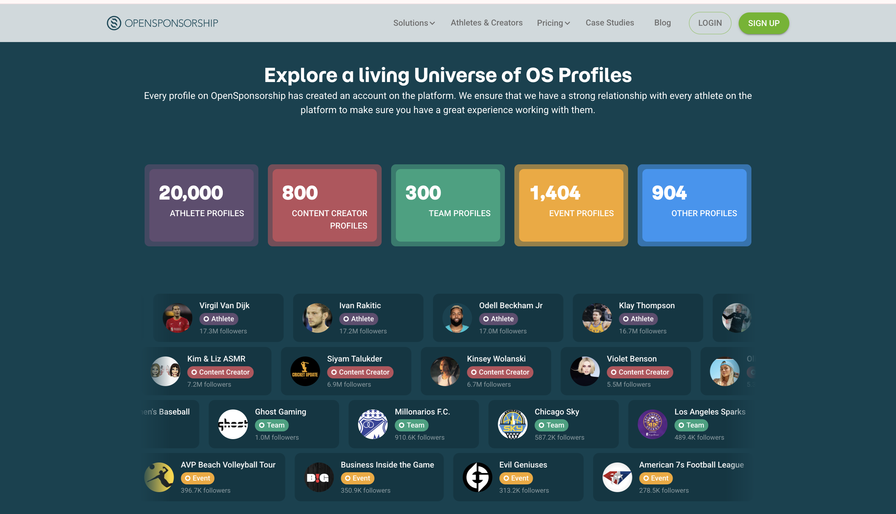 OpenSponsorship screenshot