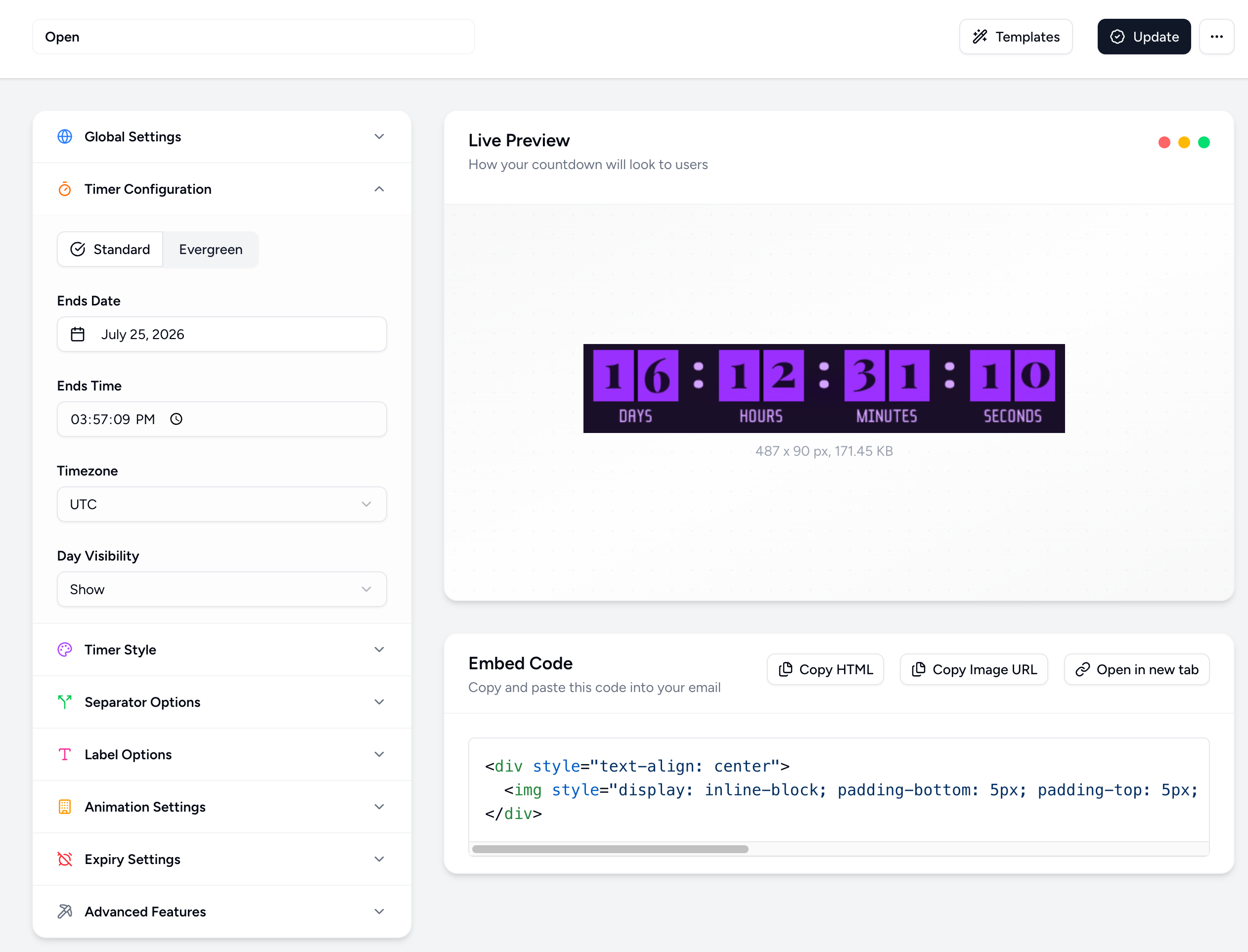 Countdown Builder screenshot