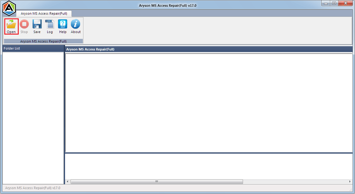 MS Access Database Recovery software screenshot