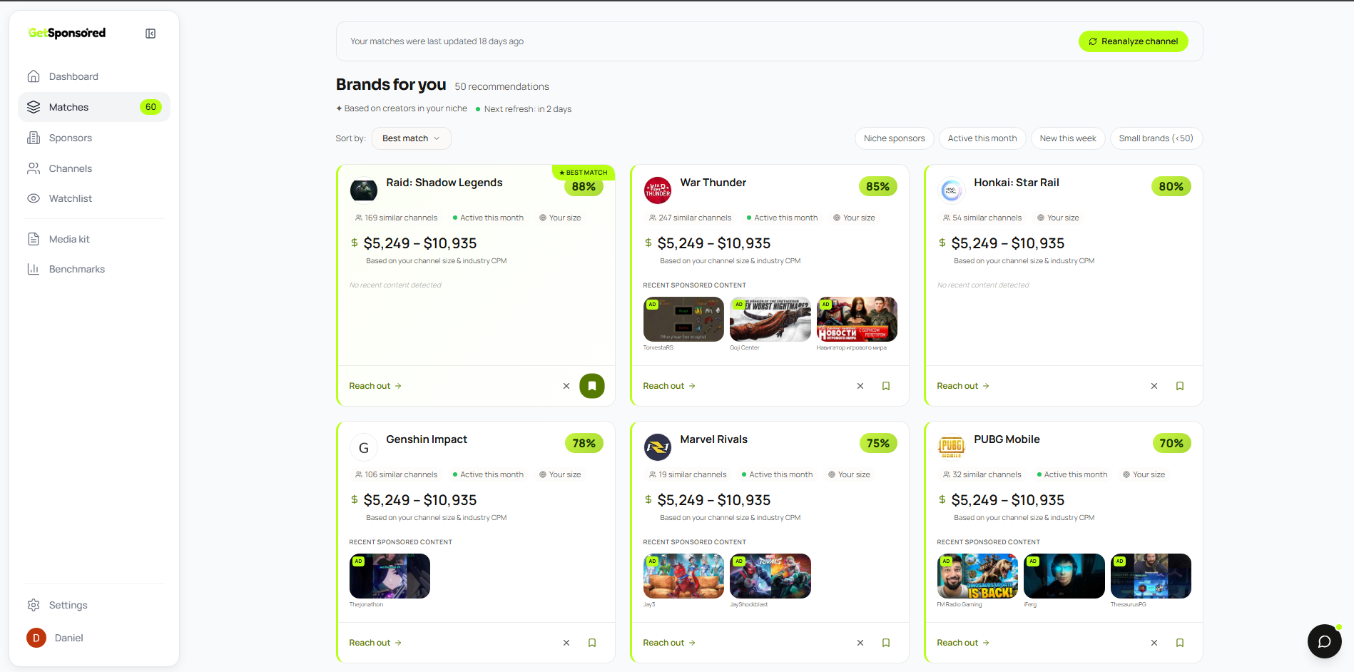 GetSponsored screenshot