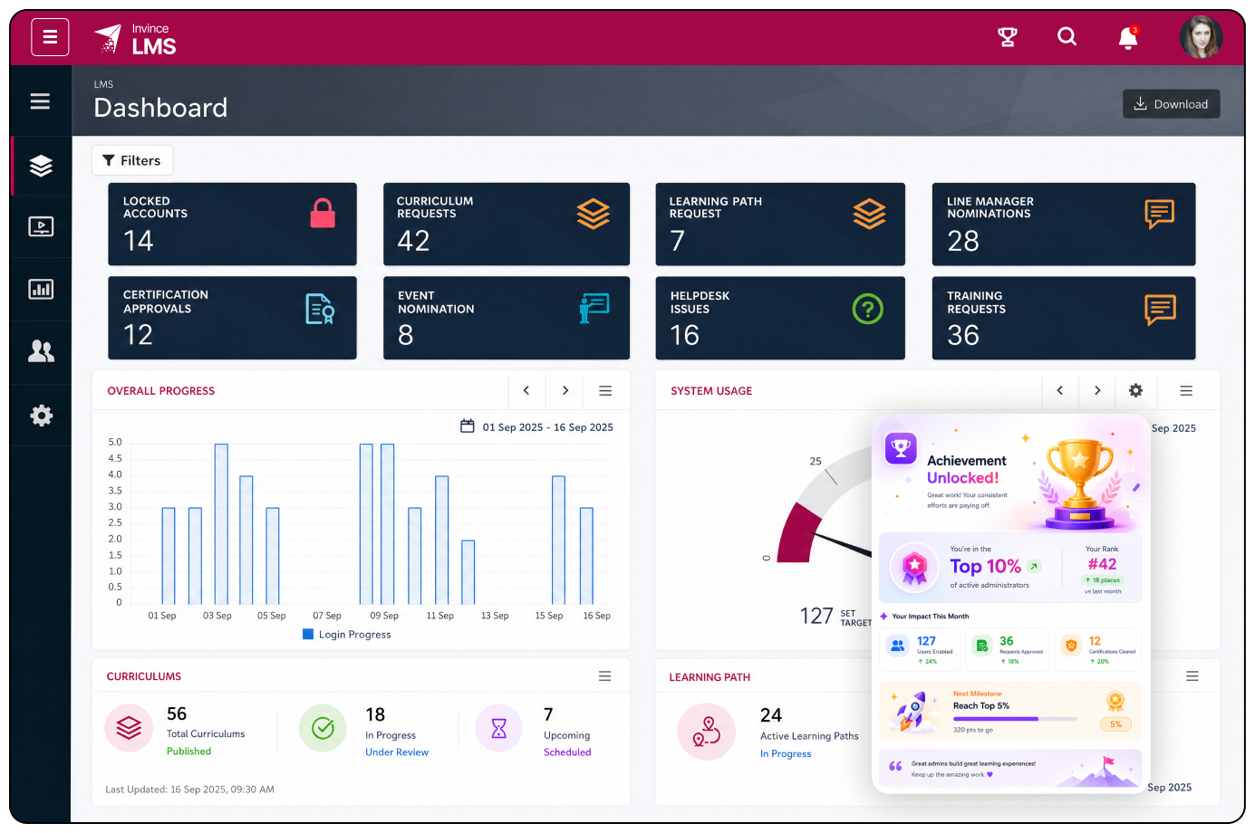 UpsideLMS screenshot