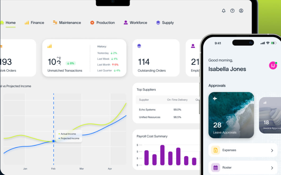 Pulse ERP screenshot