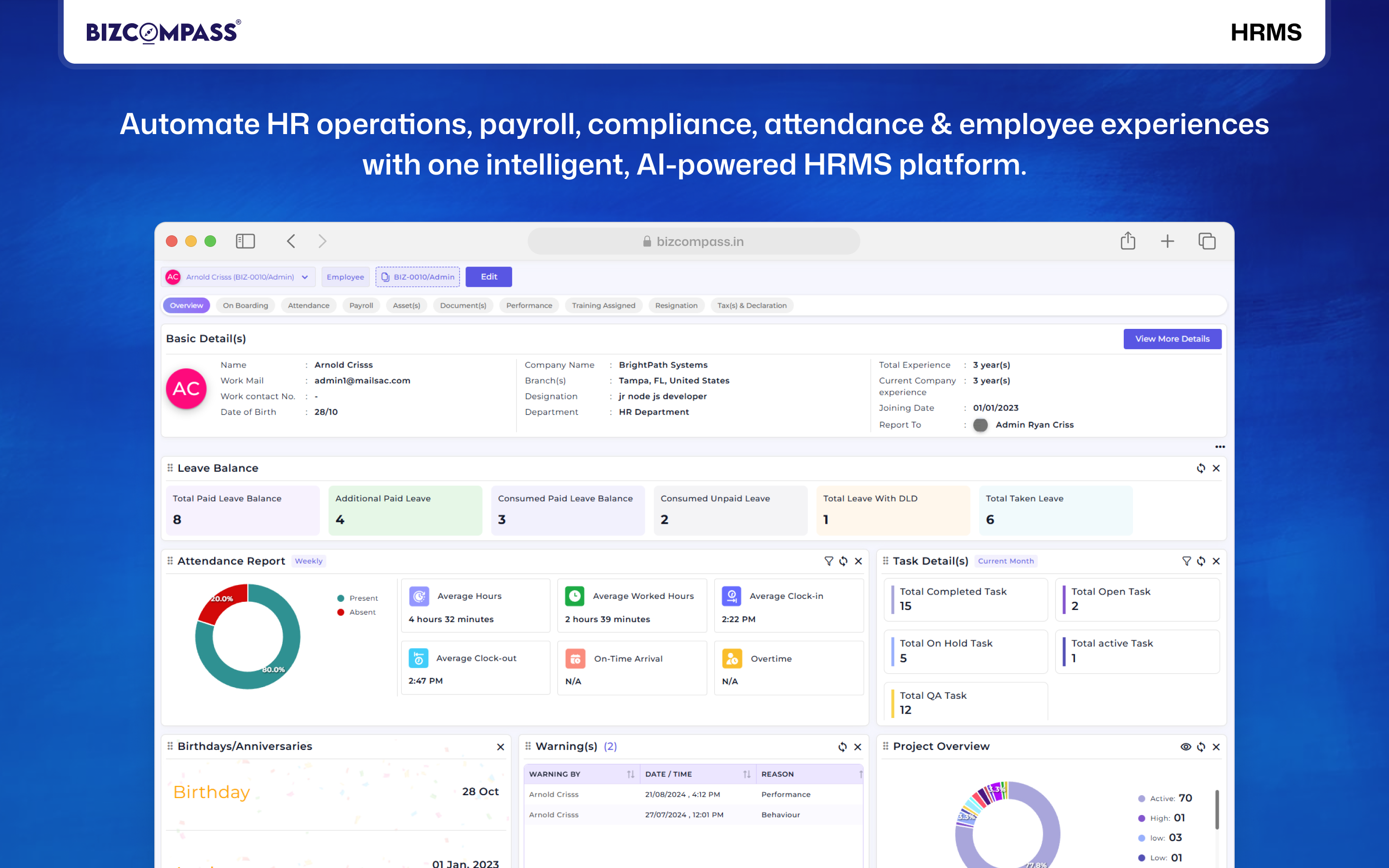 Bizcompass screenshot