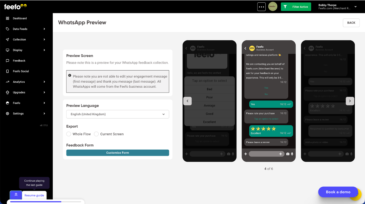 Feefo screenshot