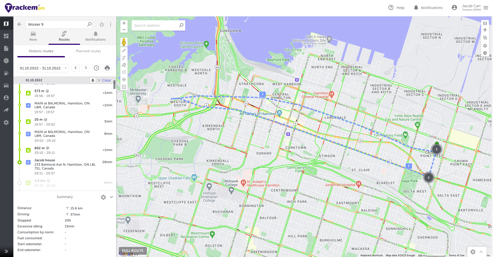 Trackem screenshot
