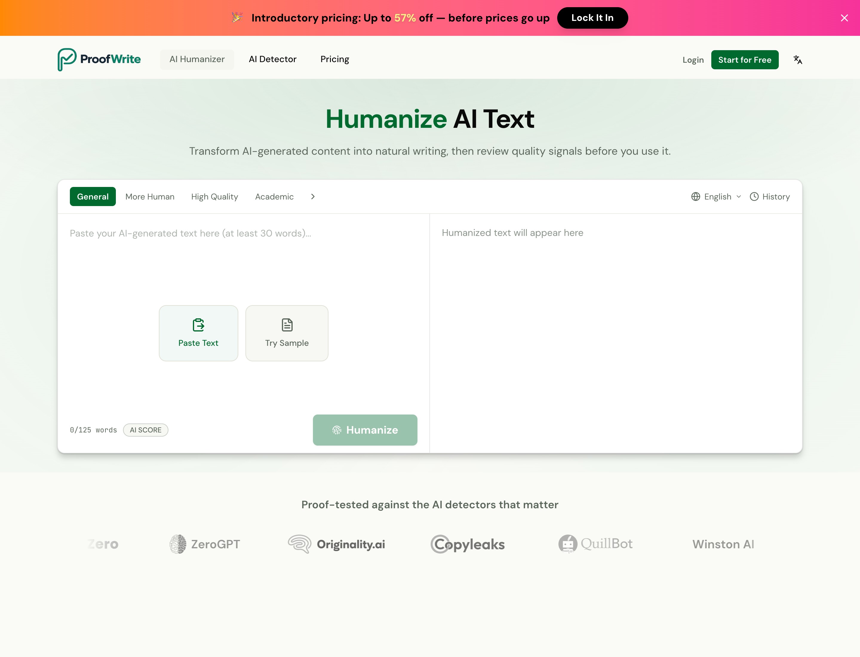 ProofWrite AI screenshot