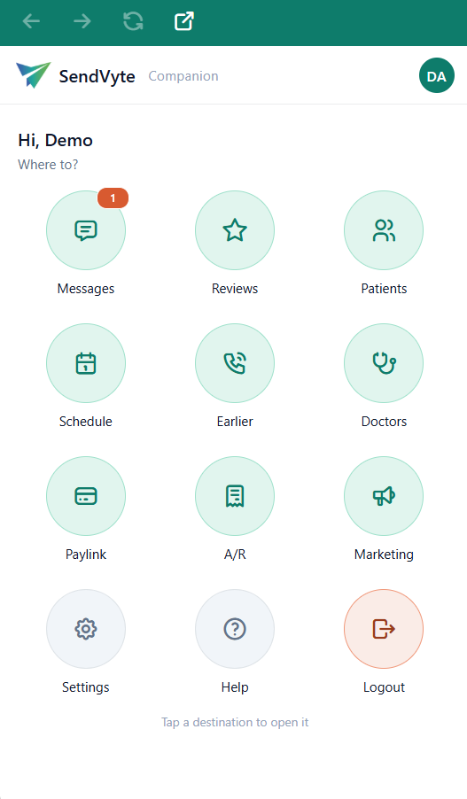 SendVyte screenshot