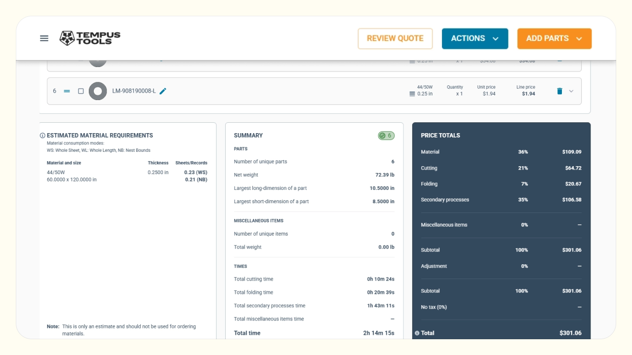 Tempus Tools screenshot