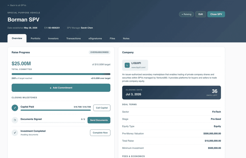 Venture360 screenshot