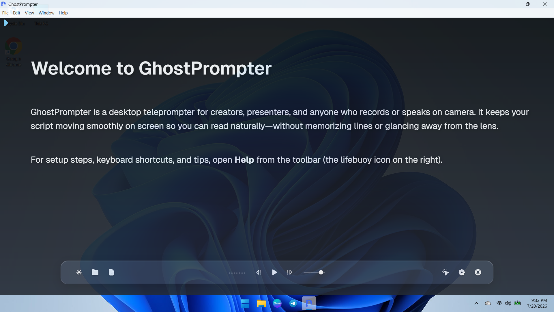 GhostPrompter screenshot