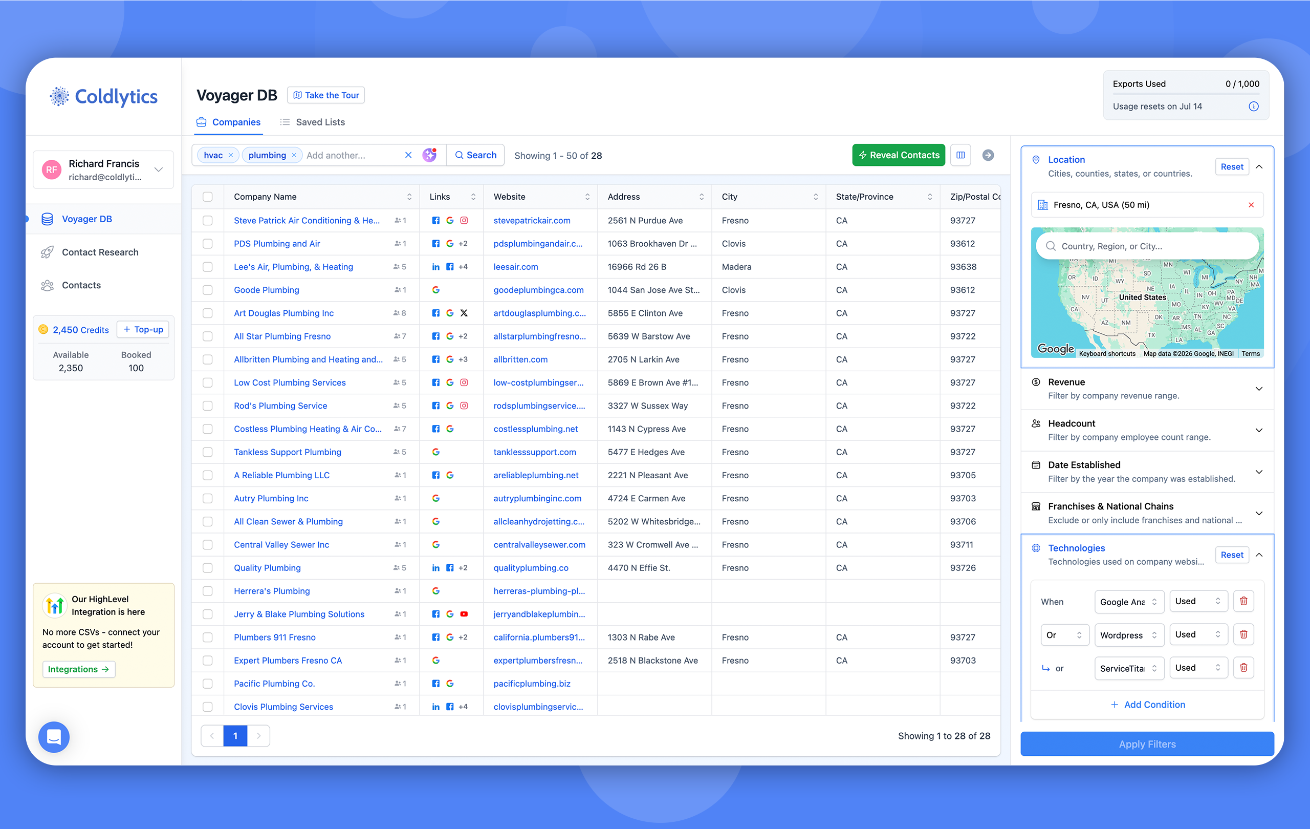 Coldlytics screenshot