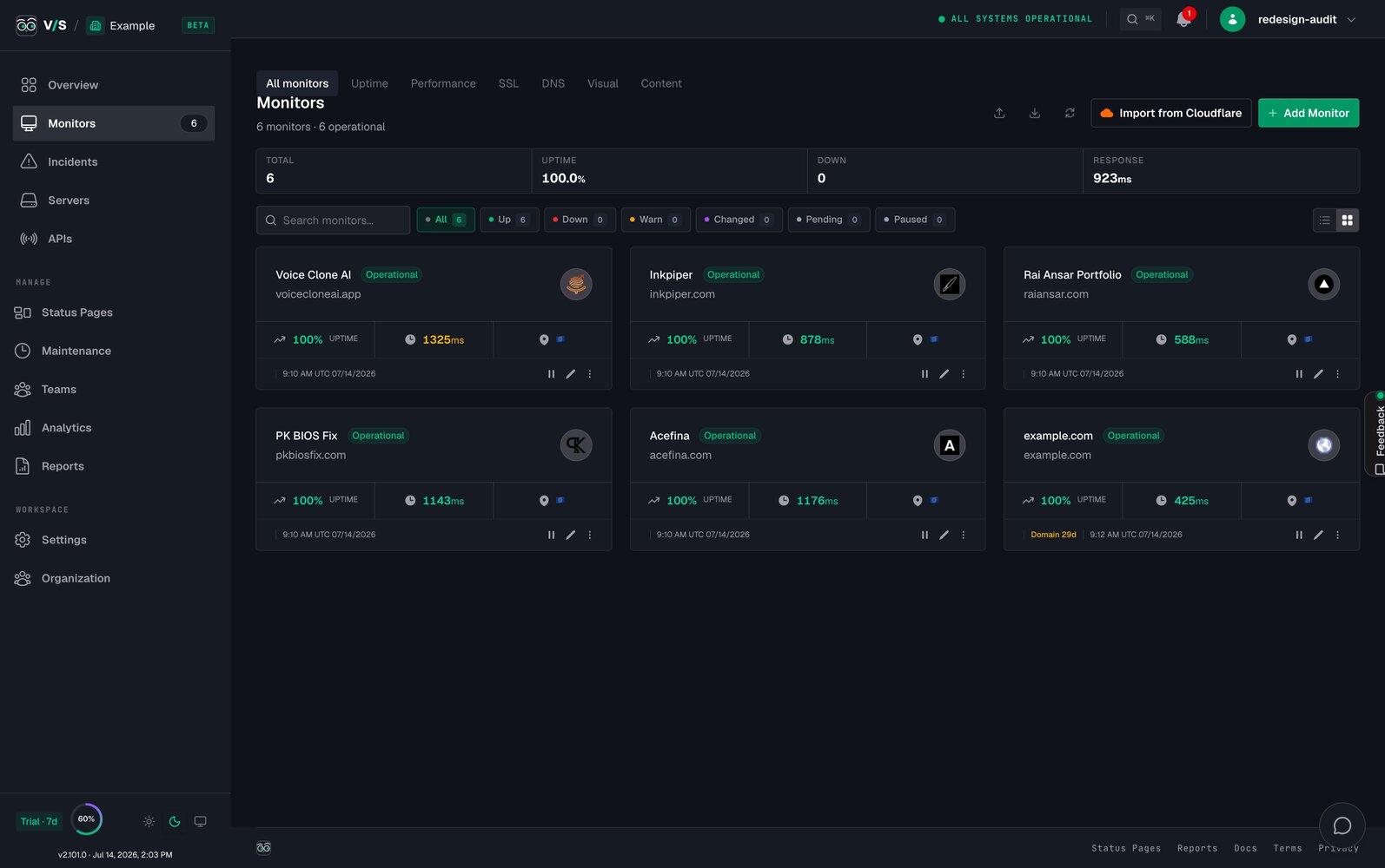 Visual Sentinel screenshot