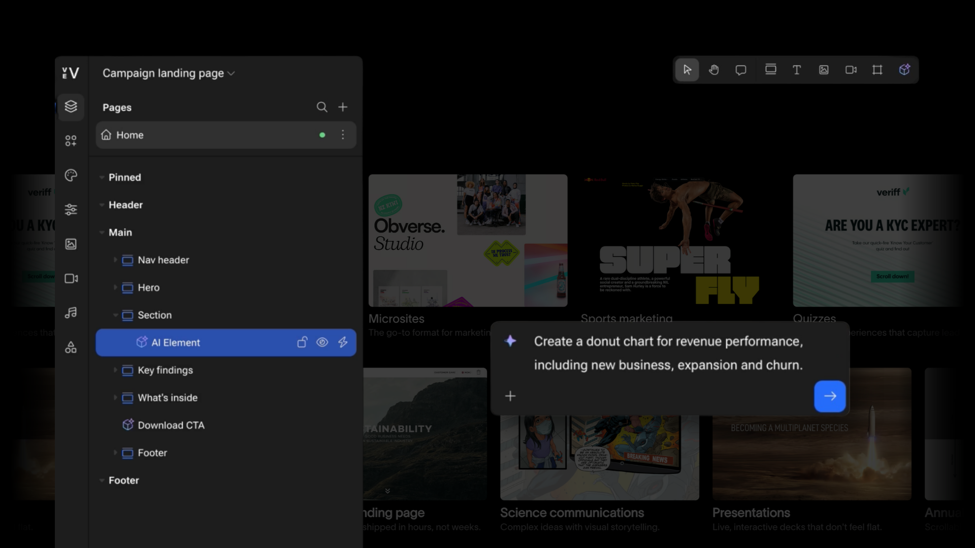 Vev screenshot
