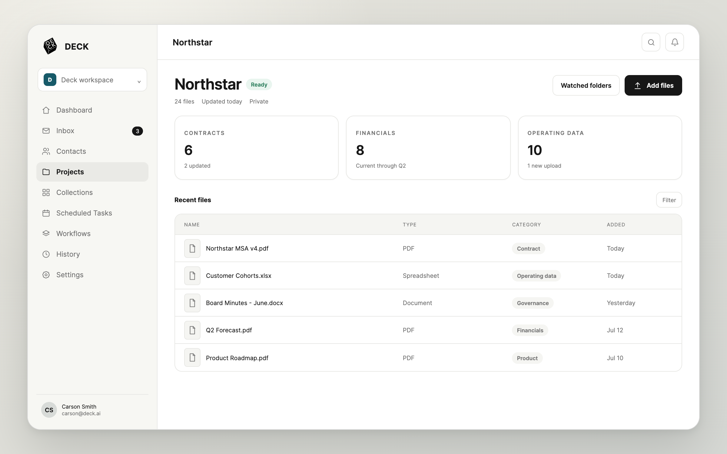 Deck AI Assistant screenshot