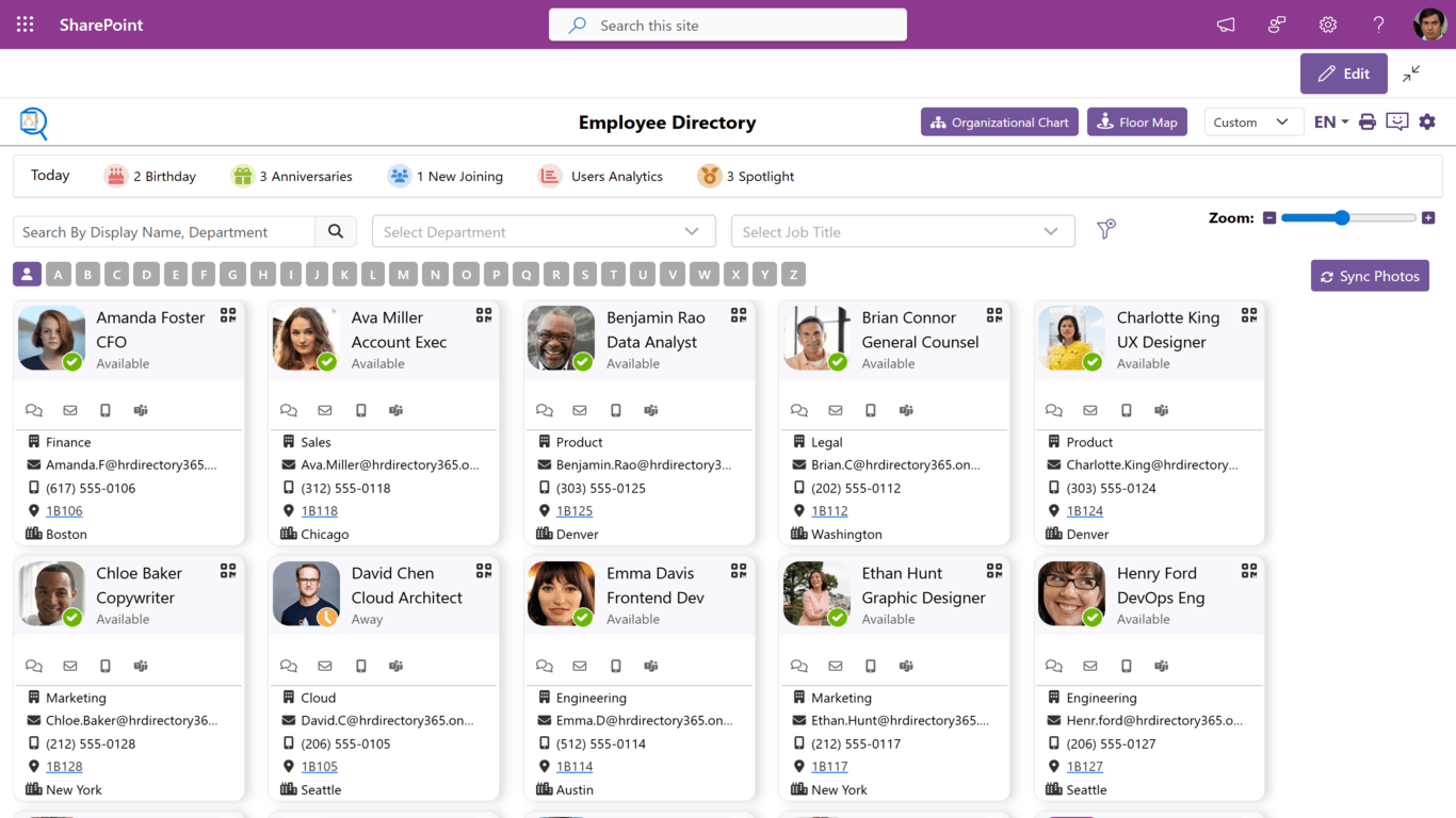 HR Directory 365 screenshot