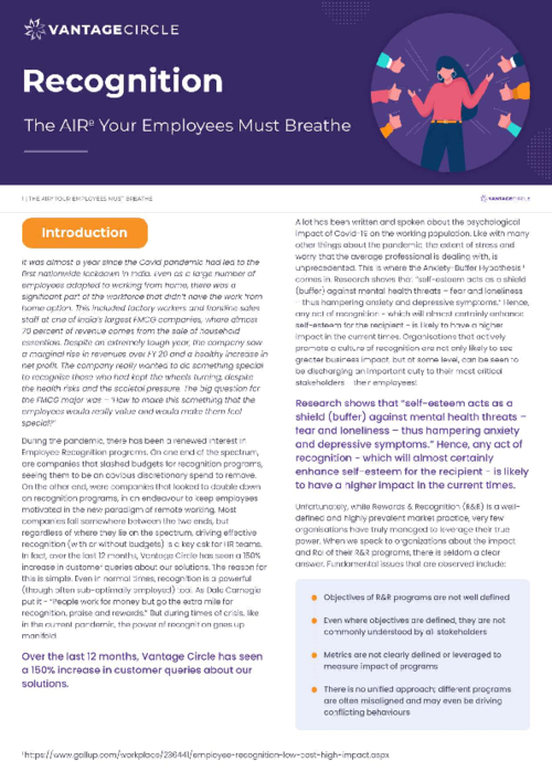 Delivering Authentic Impactful Recognition at Workplace through AIRe Framework