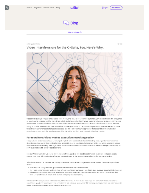 Video Interviews are for the C-Suite, Too. Here’s Why.