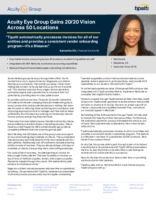 Acuity Eye Group Case Study