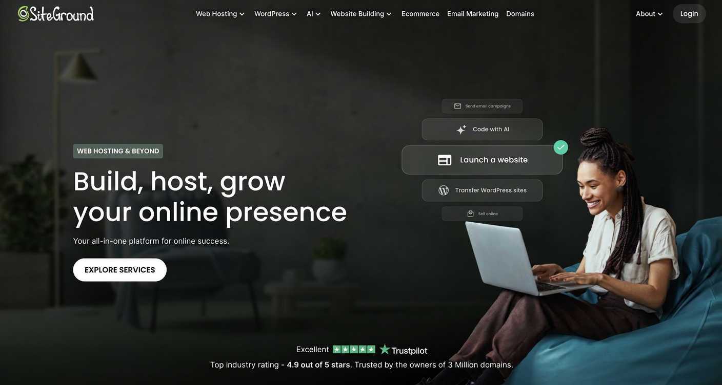SiteGround screenshot