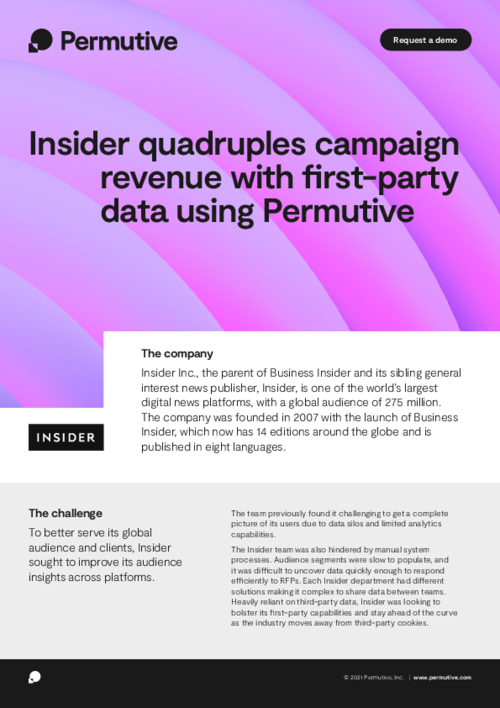 Insider quadruples campaign revenue with first-party data using Permutive