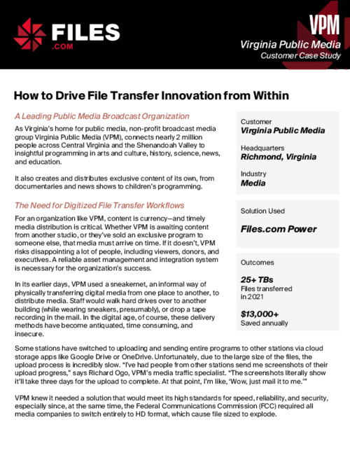 Files.com Case Study - Virginia Public Media