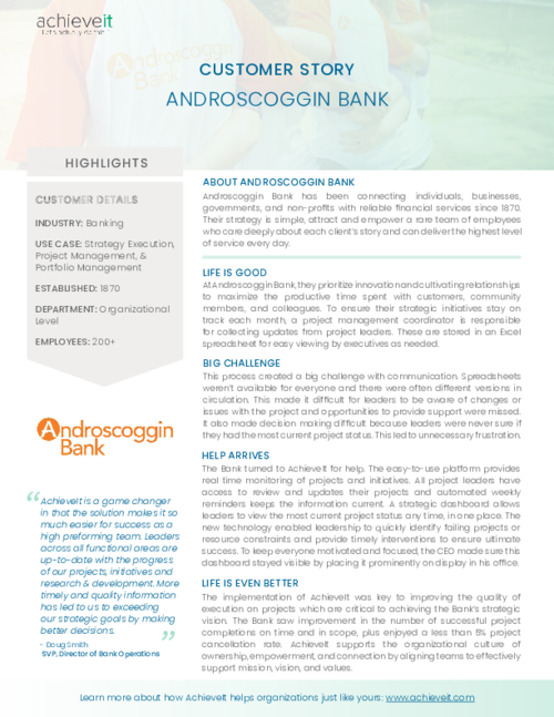 Customer Story - Androscoggin Bank