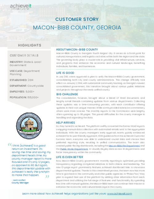 Customer Story - Macon-Bibb County, GA