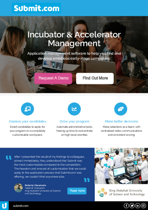 Incubator & Accelerator Management