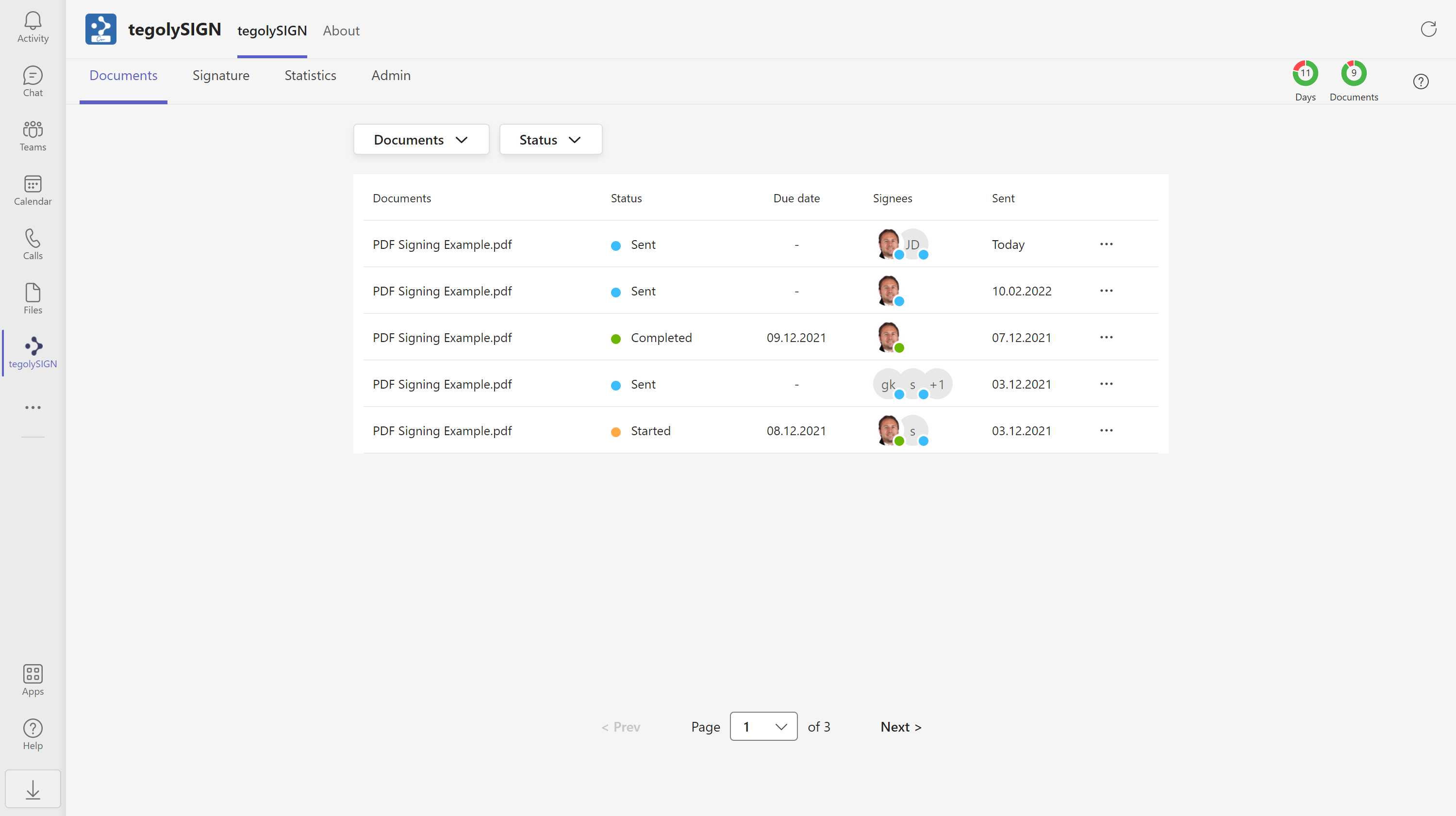 tegolySIGN screenshot