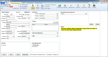 iSmile Dental Software screenshot