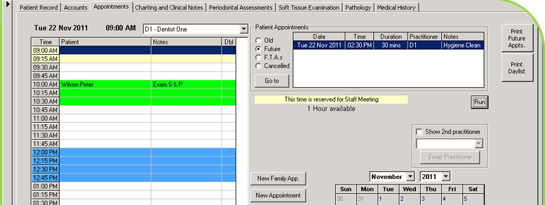 Pearl Dental Software screenshot