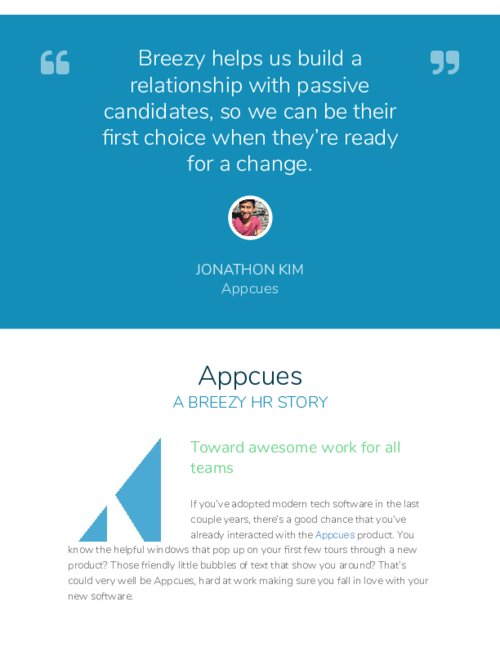 How Appcues Uses Breezy to Find the Perfect Passive Talent