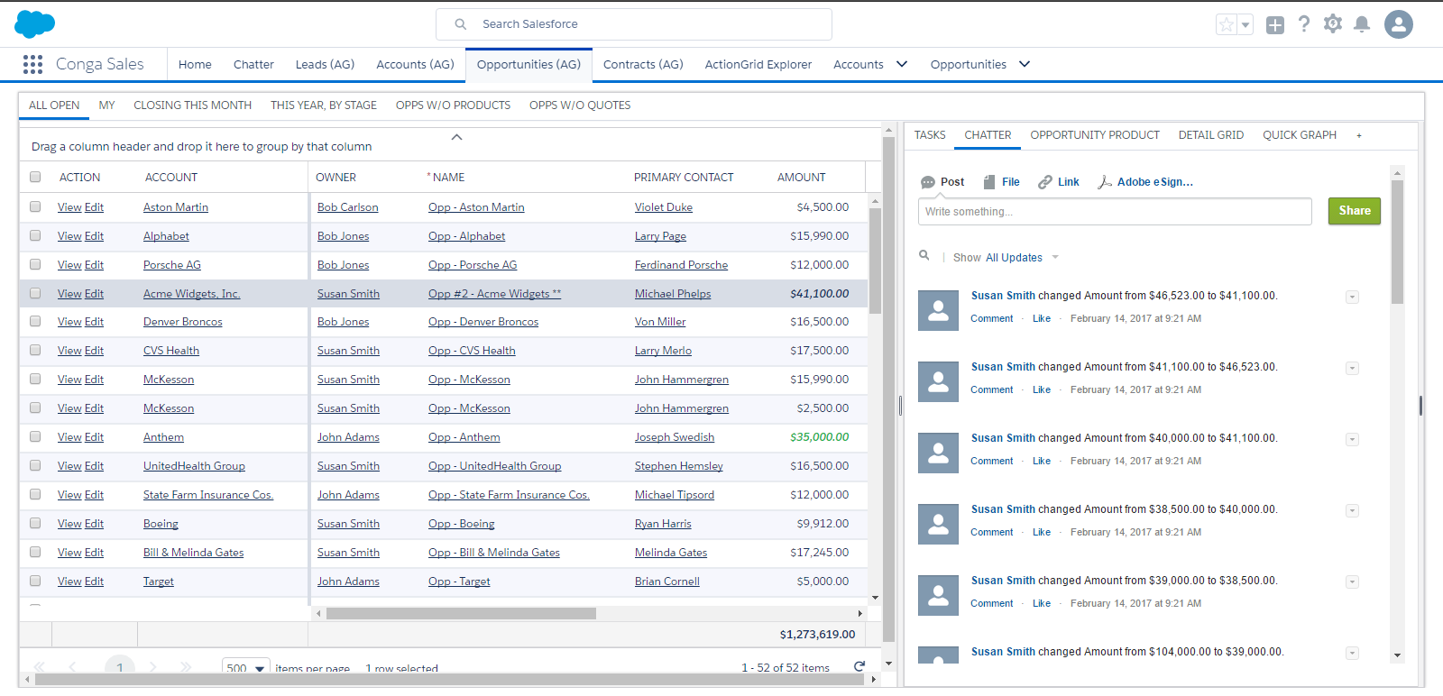 Conga Grid for Salesforce DocuSign for Salesforce AppExchange app