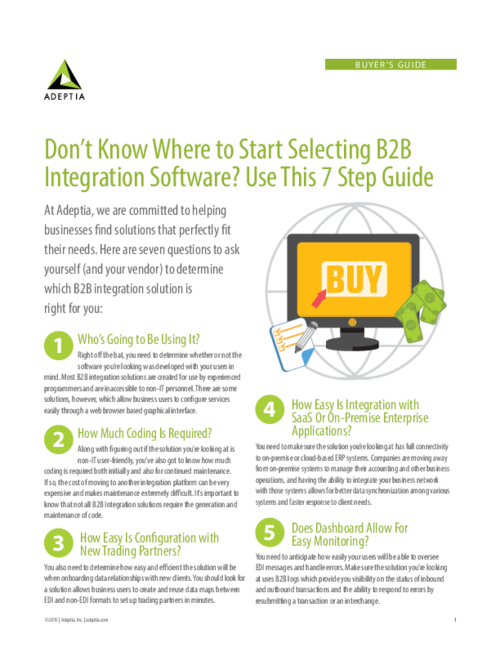 Guide - 7 Steps to Selecting a B2B Integration Software