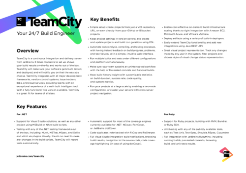 General information about TeamCity