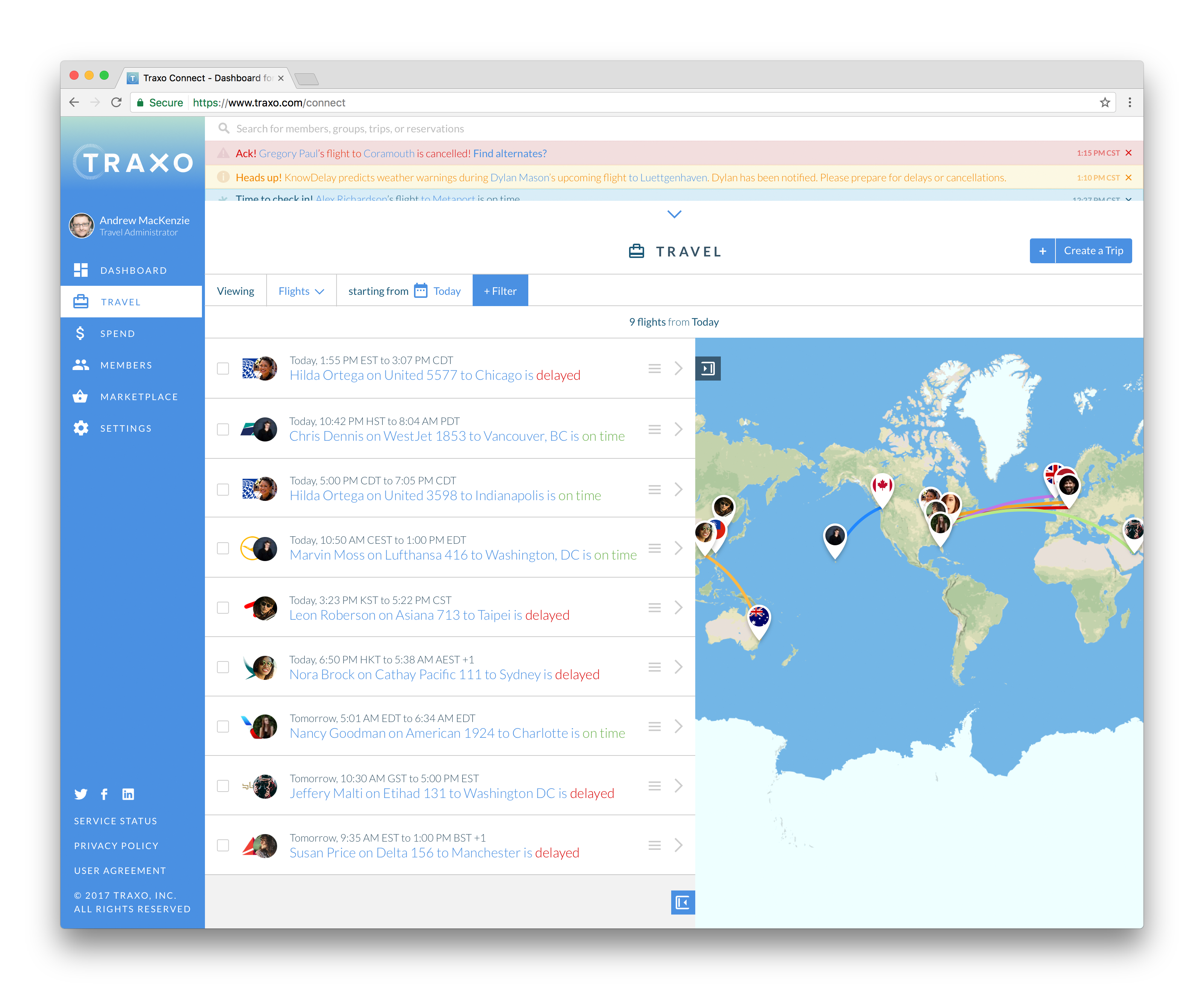 Traxo screenshot