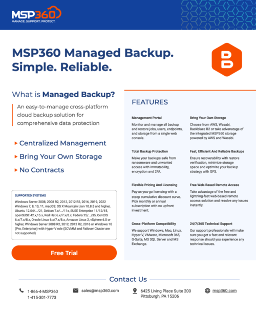 MSP360 Managed Backup