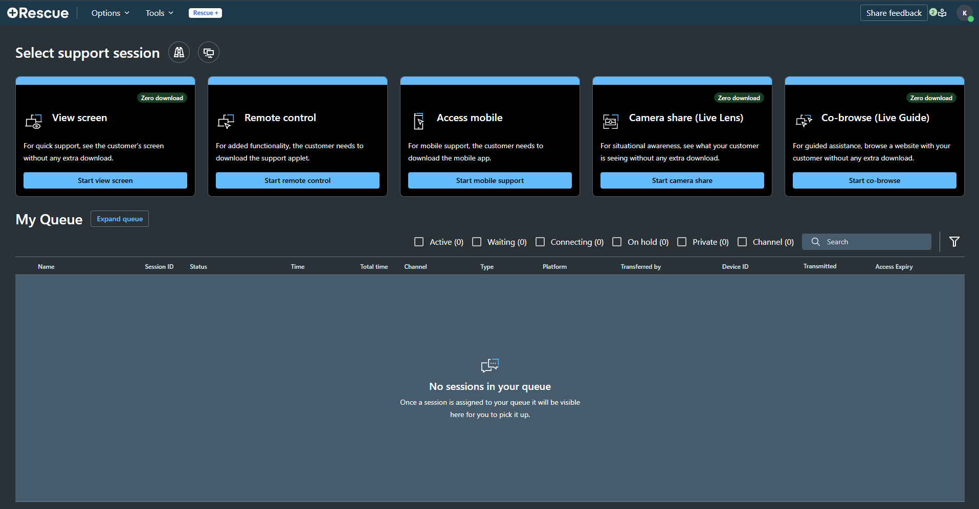 LogMeIn Rescue screenshot